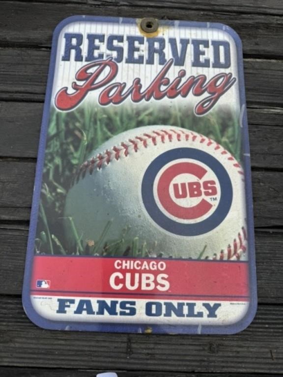 Cubs Plastic Parking Sign