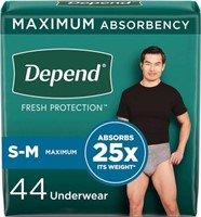 44-Pk SM/MD Depend Fresh Protection Adult