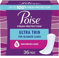 36-Pk oise Ultra Thin Incontinence Pads for Women,