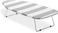Whitmor Tabletop Ironing Board, Grey/White Striped