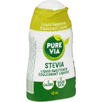 (3) PURE VIA Stevia Liquid, Stevia Drops, Liquid