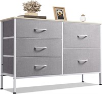 WLIVE Fabric Dresser with 5 Drawers