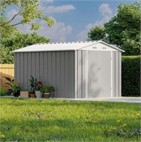 8x10 FT Outdoor Storage Shed, Grey