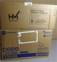 Multi Fold Paper Towels & Dixie Napkin Dispensers
