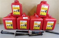 6x Gasoline Midwest 2 Gallon Cans