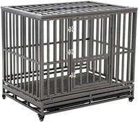 KELIXU 46” Heavy Duty Dog Crate Large, Black