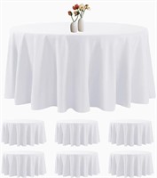 luccido 6 Pack Round Tablecloth 120 Inches
