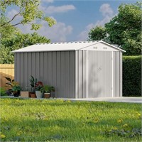 8x10 FT Outdoor Storage Shed, BLACK