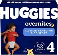 Huggies Overnight + SuperAbsorb Diapers Sz.4