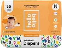 4 Pks of 35 Hello Bello Diapers, Newborn