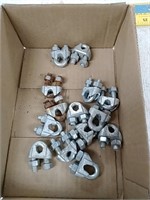 Group of small cable clamps