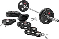 Signature Fitness 325lb Weight Plate and Bar Set