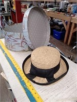 Women's straw hat with box