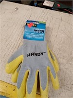 Latex coated work gloves size large