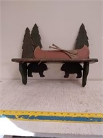 Small wood Wildlife themed Shelf