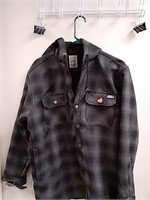 Dickies flannel hooded jacket size medium