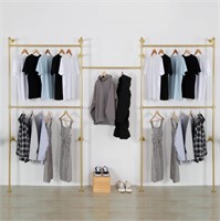 Industrial Pipe Clothing Rack Wall Mounted
