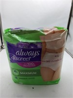 Always discreet XL max underwear