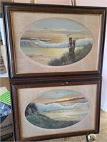 Pair of Seascape Framed Art