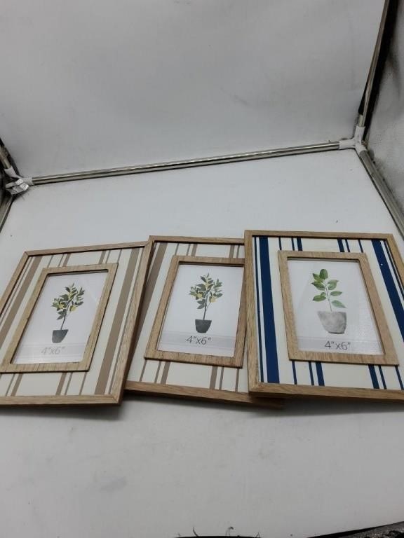 3 4" x 6" striped frames