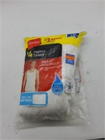 Hanes white tanks large