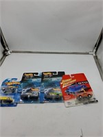 5 hot wheels cars