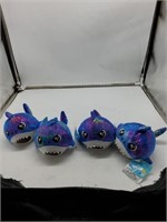 4 shark squeeze plush