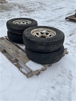 ST205-75 R15 Trailer Tires On Rims