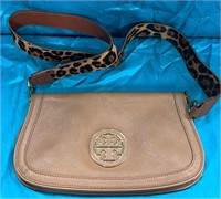 P - TORY BURCH BROWN LEATHER SADDLE BAG (P4)