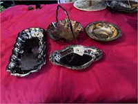 SILVER PLATE SERVING DISHES