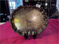 SILVER PLATE SERVING TRAY