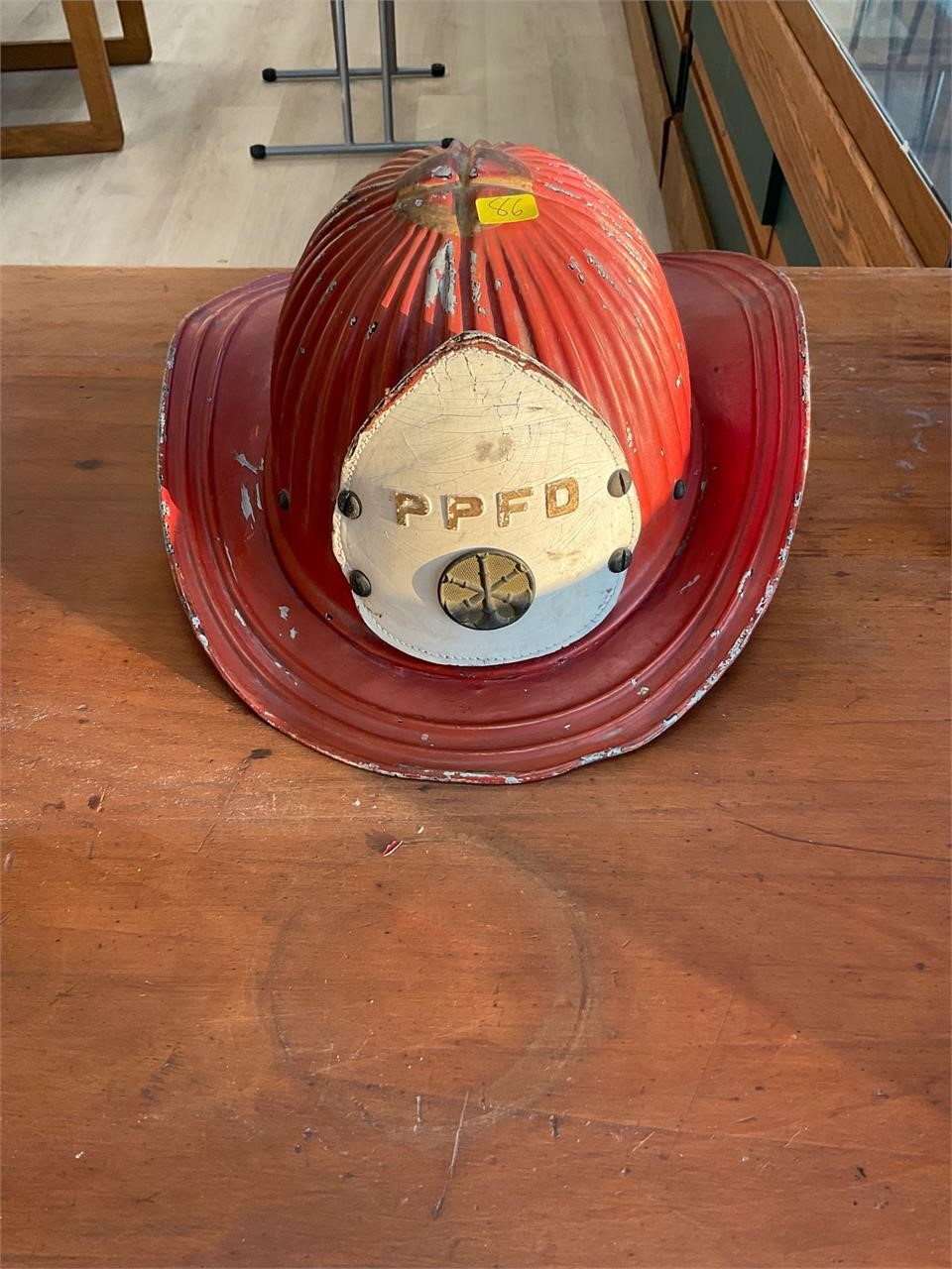 Antique PP FD Fire Dept Helmet