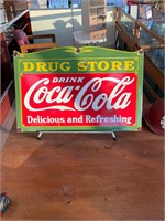 Porcelain Drug Store Coca Cola Sign