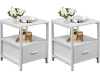 ($286) VECELO Nightstand Set of 2 with Drawer