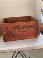 Rare Wooden Old Reliable Lord Mott Oyster Crate