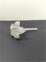 Vintage Hand Blown Frosted Glass Flower