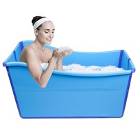 Large Foldable Ice Bath Tub  Portable  Blue