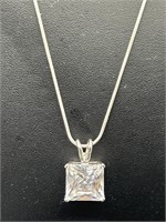 Sterling Silver and Moissanite Necklace 20