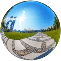 HomDSim 16.5in Silver Gazing Globe Sphere