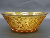 Indiana Tiara Amber Glass Bowl
