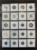 Canada 10 Cent set of 20 coins 1905 to 1936  all d