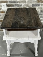 Shabby Chic Wooden End Table