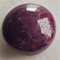 CERT 6.97 Ct Cabochon Untreated Ruby, Round Shape,