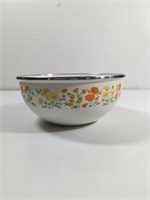 Vintage Kobe Kitchen Floral Enameled Mixing Bowl