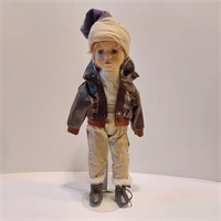 Porcelain Doll in Pilot Costume