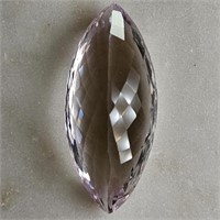 CERT 16.80 Ct Faceted Amethyst, Marquise Shape, GL