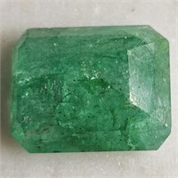 CERT 12.05 Ct Faceted African Hue Enhanced Emerald