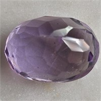 CERT 6.20 Ct Faceted Amethyst, Oval Shape, GLI Cer
