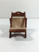 Vintage 1970's Doll House Wooden Sling Chair