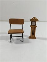 Vintage Doll House Wooden And Wrought Iron Seat